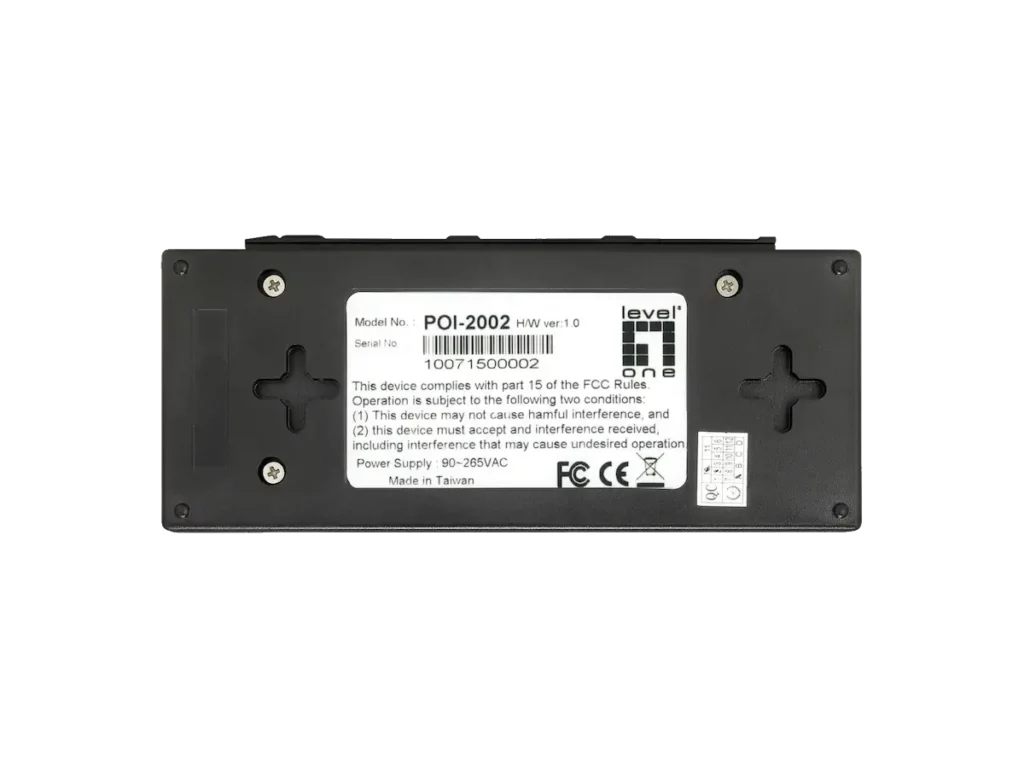 LevelOne PoE-Adapter mit Typenschild
