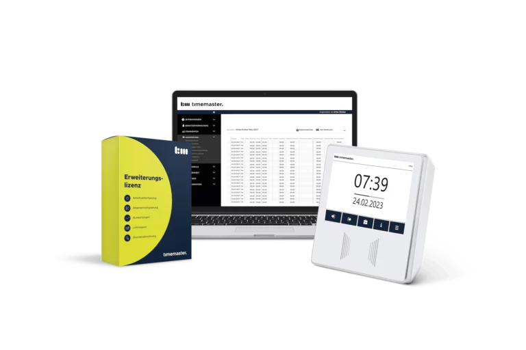 Starterset zur Zeiterfassung mit Terminal plus7 in weiß