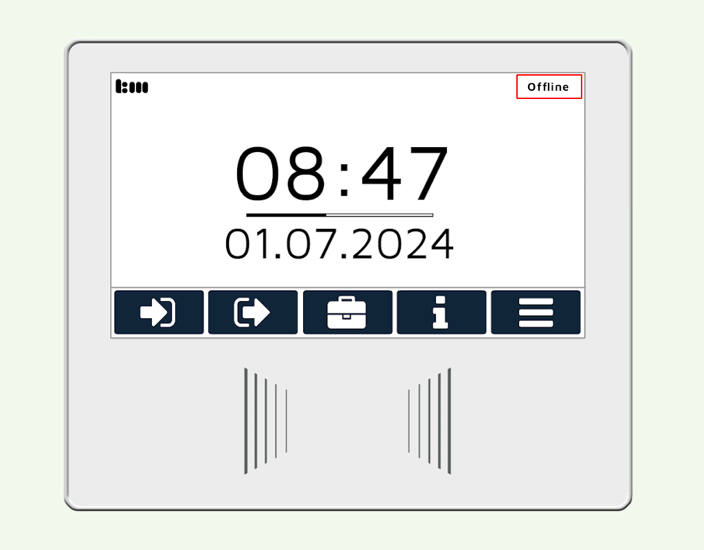 Terminal Plus 7 zeigt die "Offline"-Meldung