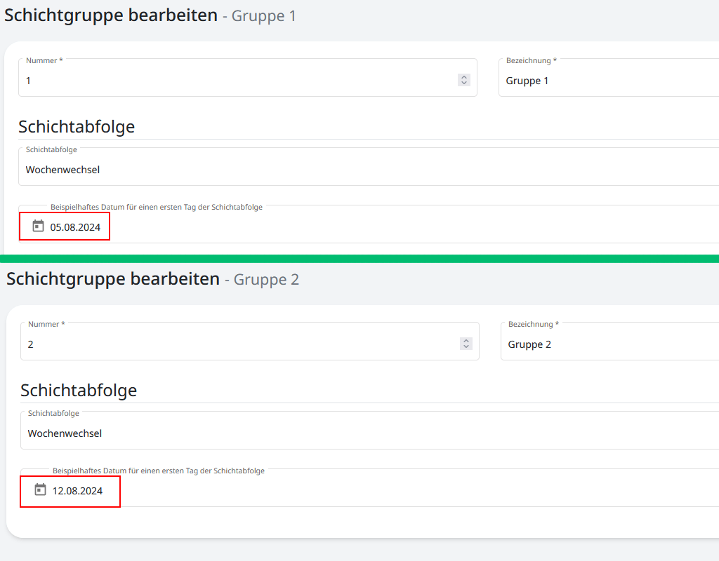 Schichtgruppen-Vergleich