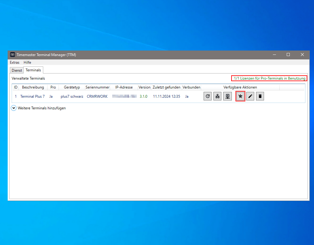 Vergabe der Pro-Lizenz