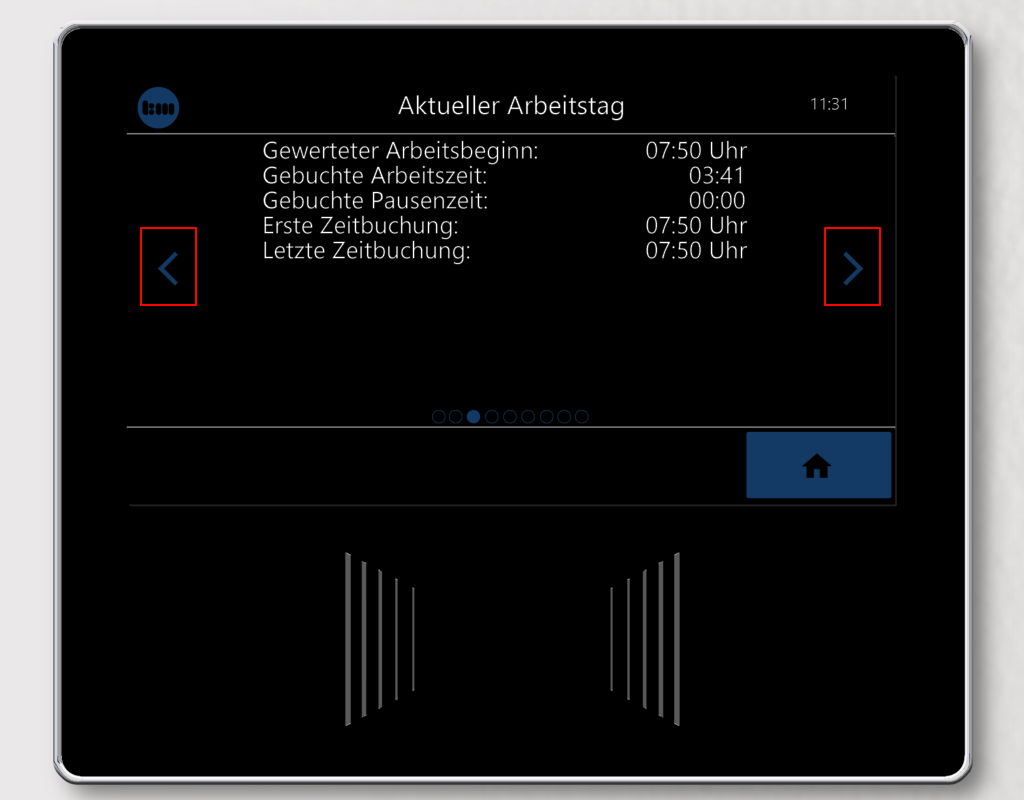 Infobereich im Terminal