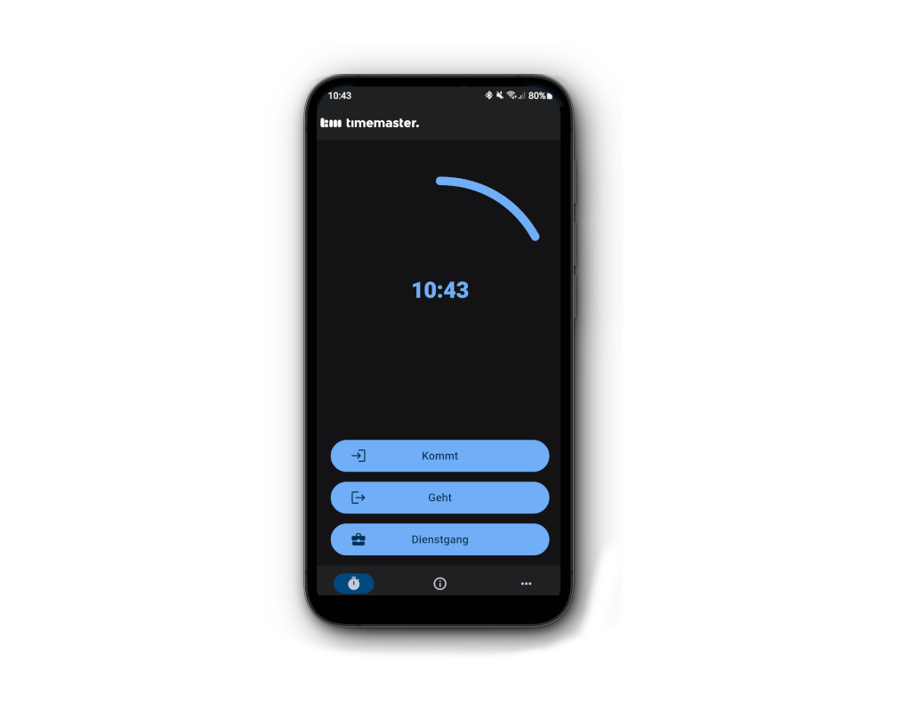 Ansicht der Buchungsbuttons