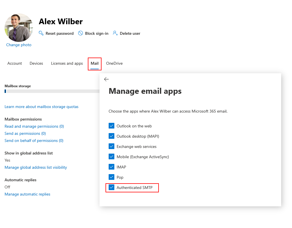 Konfiguration des Mailversands