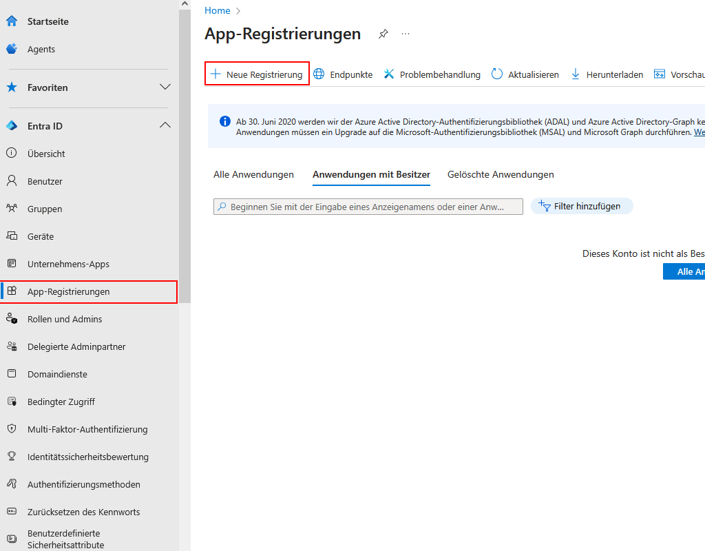 Konfiguration des Mailversands