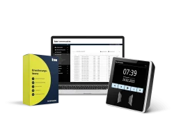 Starterset zur Zeiterfassung mit Terminal plus7 in schwarz